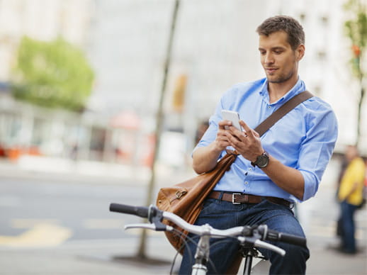 guy riding bike