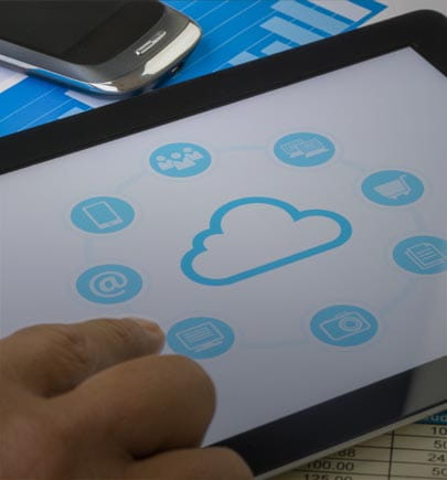 tablet with cloud image