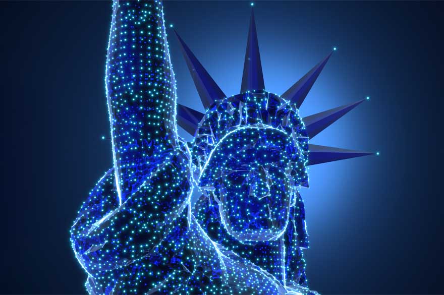 digital version of Statue of Liberty