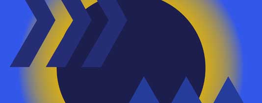 blue and yellow shapes