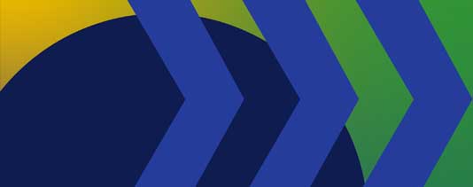 blue and yellow and green shapes