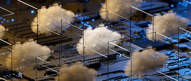 digital image of clouds and computer board