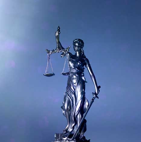 Lady Justice Or Justitia Holding Balance Scales