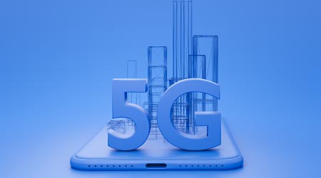 A graphic image of 5G