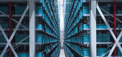 Modern automatized high rack warehouse