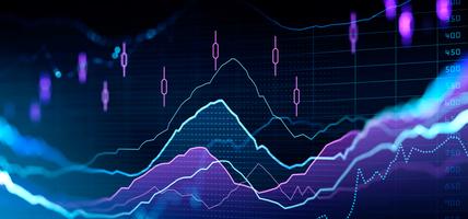 financial rising graph and chart