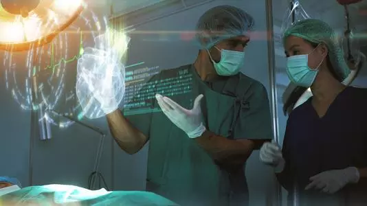 Doctors discussing something in operation theater
