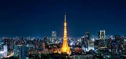 Tokyo Tower and the Night Sky