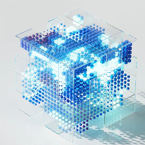 Glowing Futuristic Cubes
