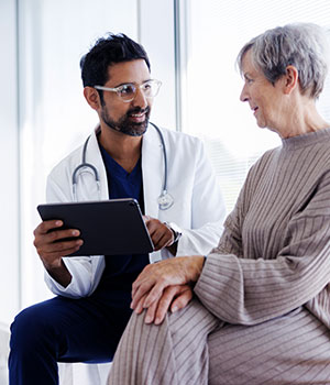 woman meeting with doctor