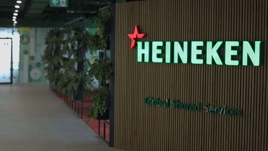 Heineken sign on wall